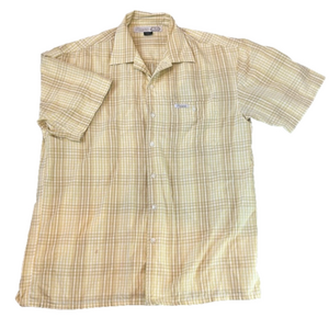 Vintage Y2K Guess Men’s Plaid Button Down Short Sleeved Shirt Sz L